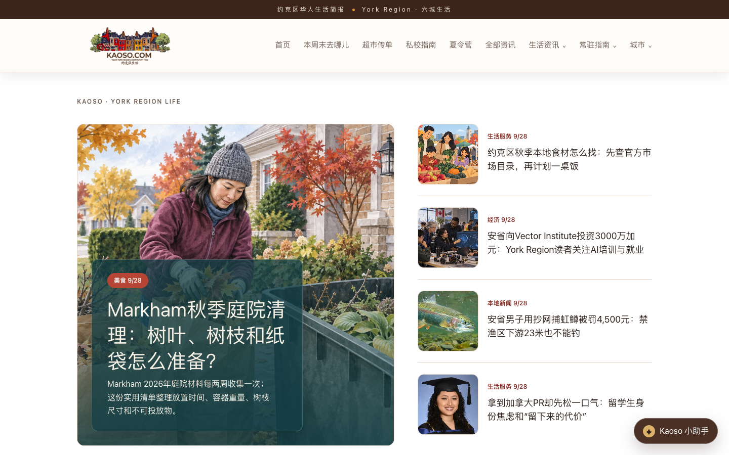 Kaoso 网站首页截图