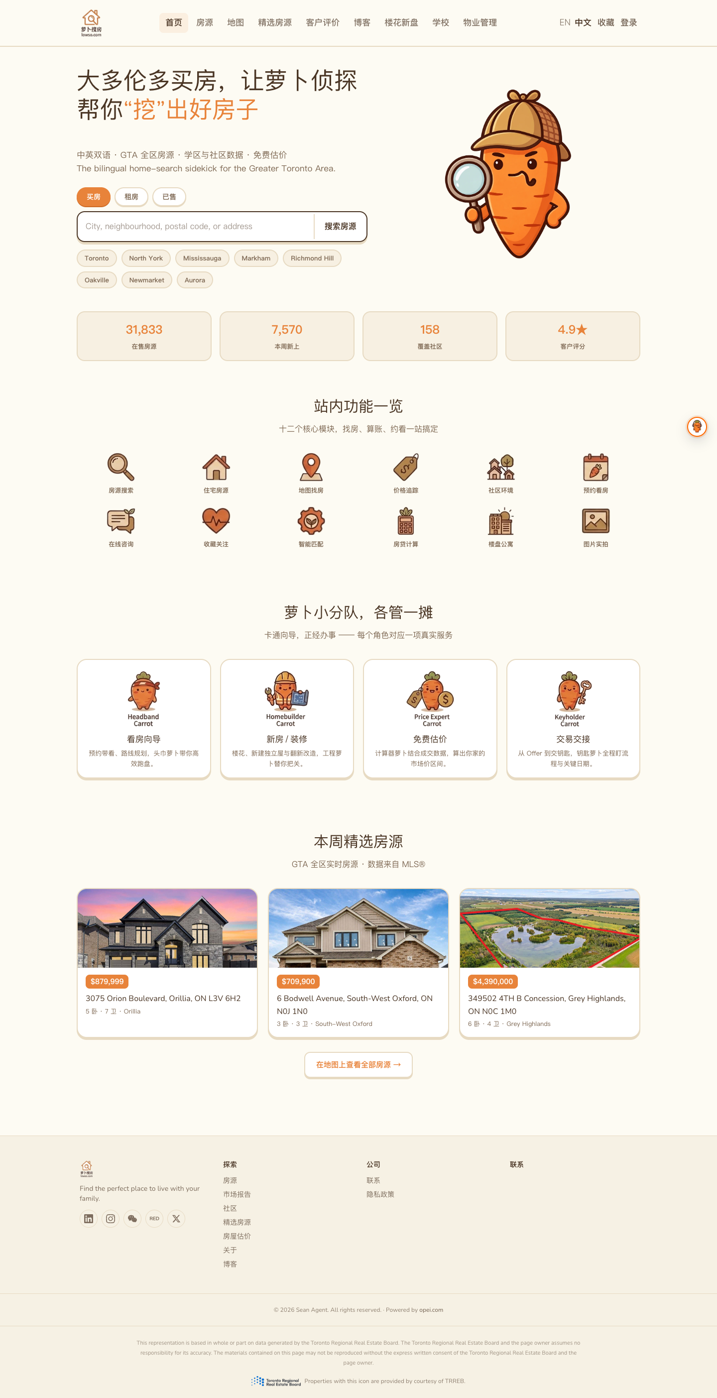 Lowso 网站首页截图